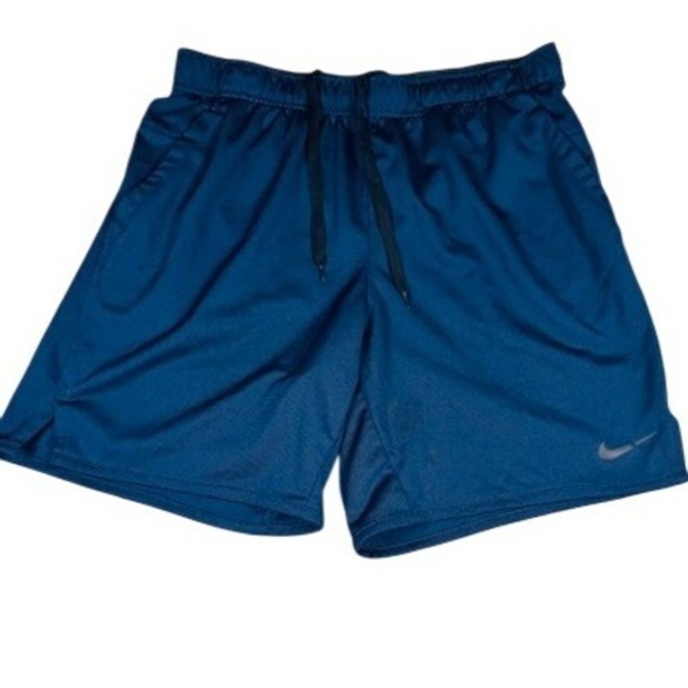 Nike Shorts Mens M Blue Dri-FIT Athletic Training Gym Mesh Pockets 7in Inseam